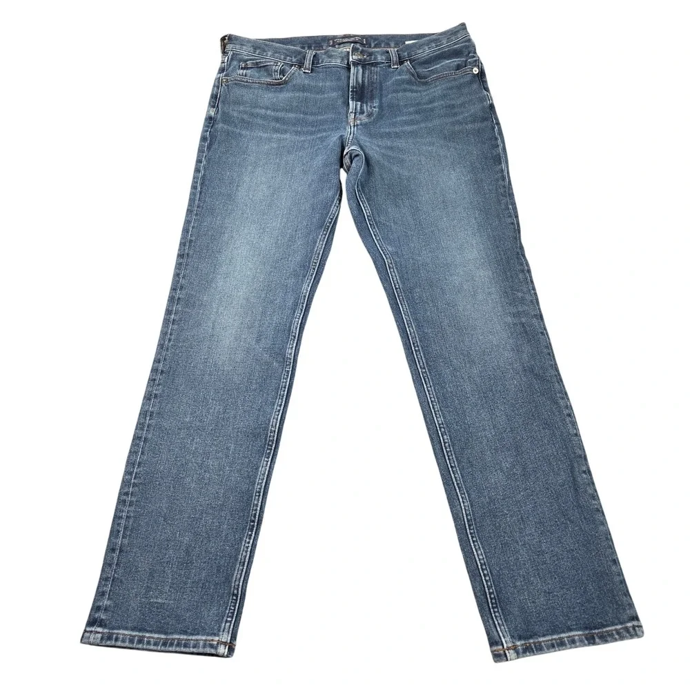 Everlane Uniform Jeans Mens Blue 33x28 (tag 33x30) Slim Stretch Medium Wash